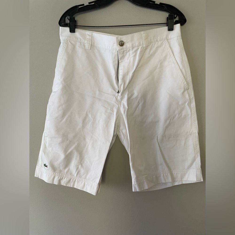 Lacoste white shorts